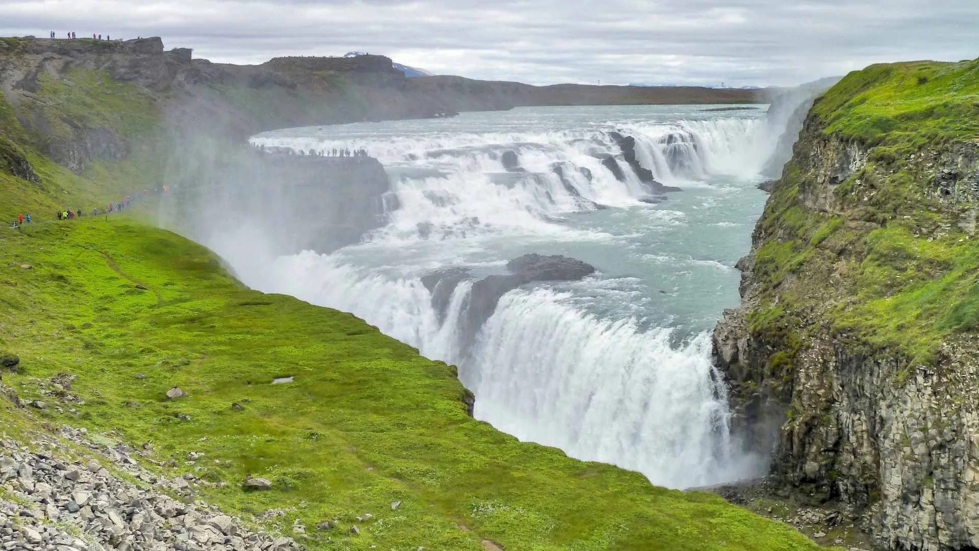 beautiful waterfalls Gullfoss, Iceland