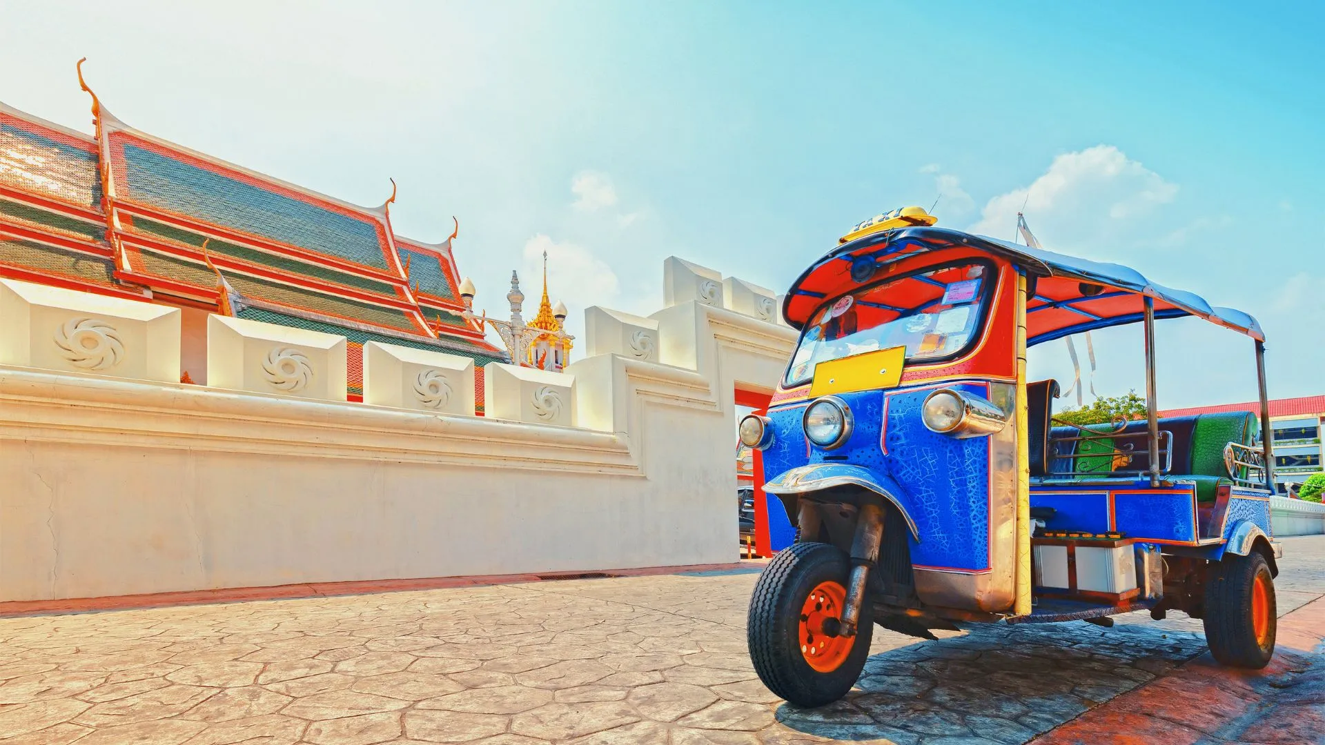 Chiang Mai Thailand tourism Small vehicle parked on a road
