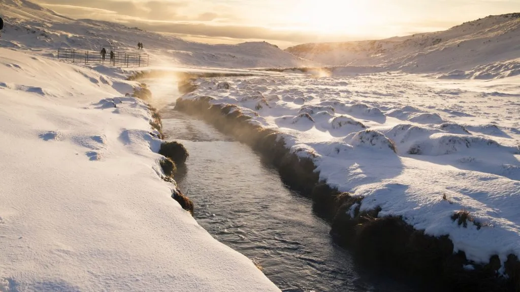 Reykjadalur Steam Valley hot springs
