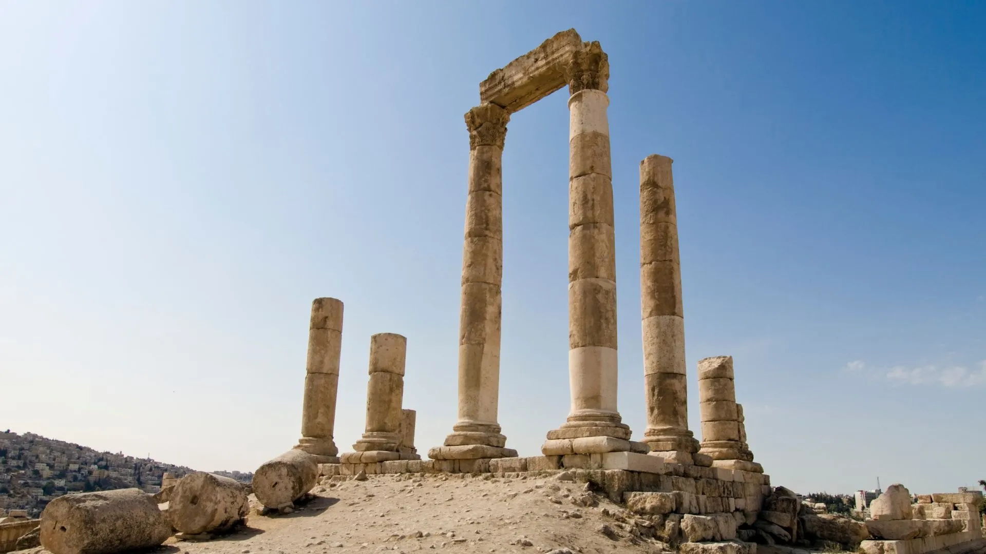 Jordan historical sites Amman Citadel Jordan historical sites Amman Citadel
