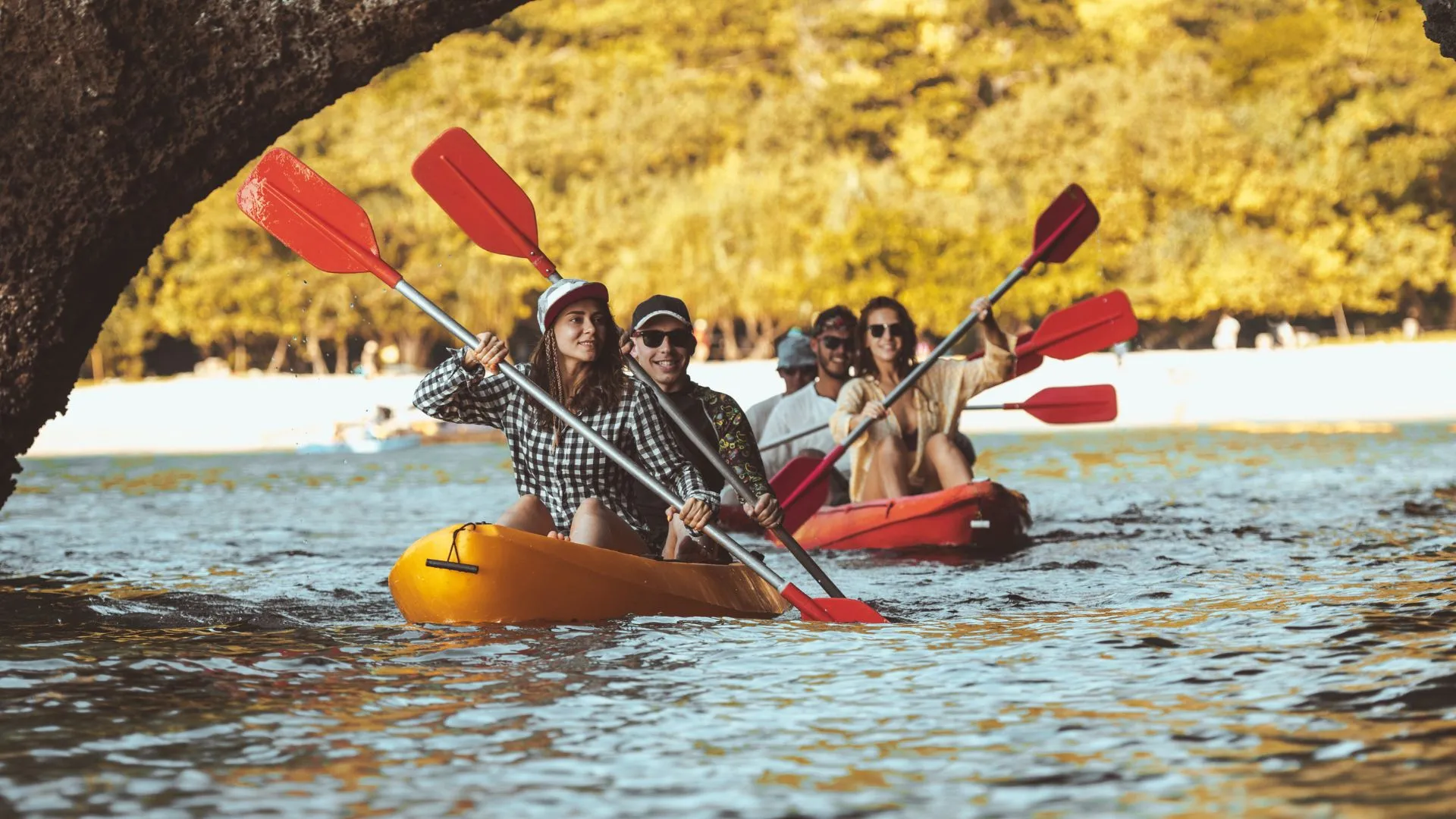 activities of ecotourism (11) kayaking through a cave