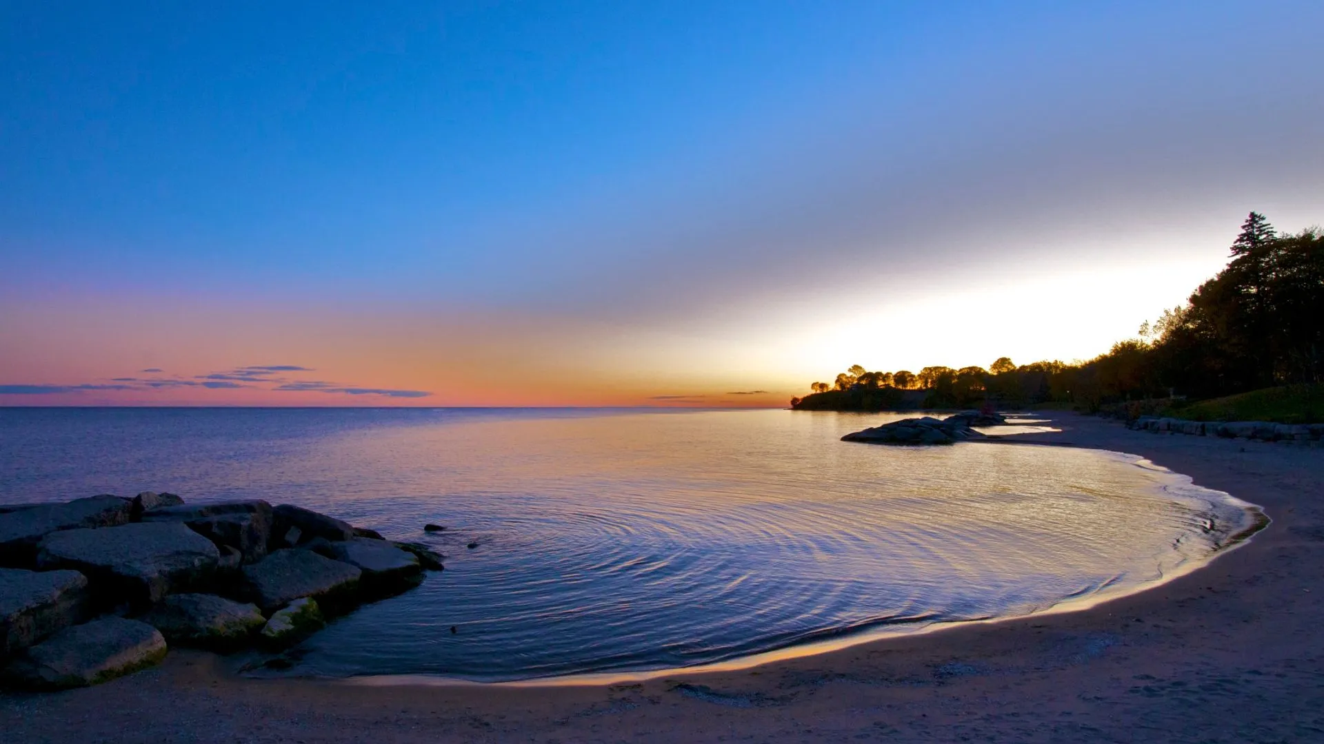 oshawa canada Ontario A twilight view on Lake Ontario