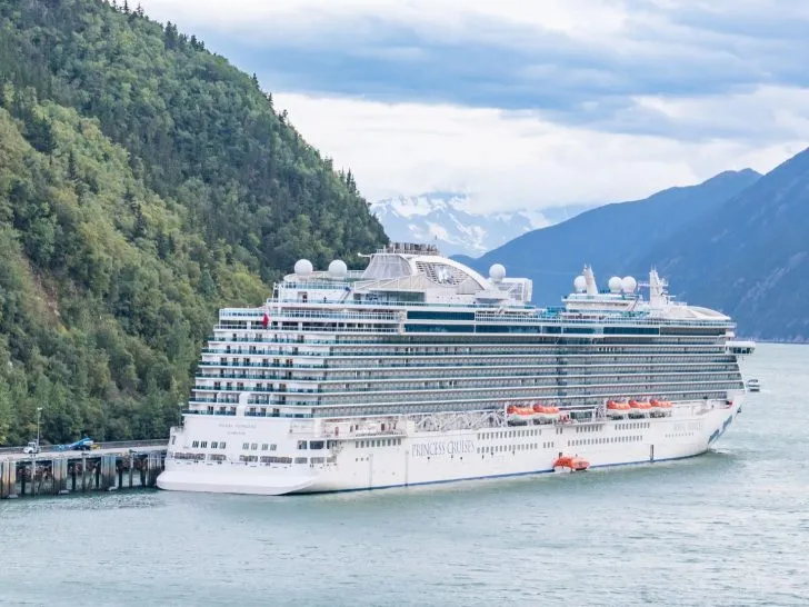 cruise ship off the coast of south america