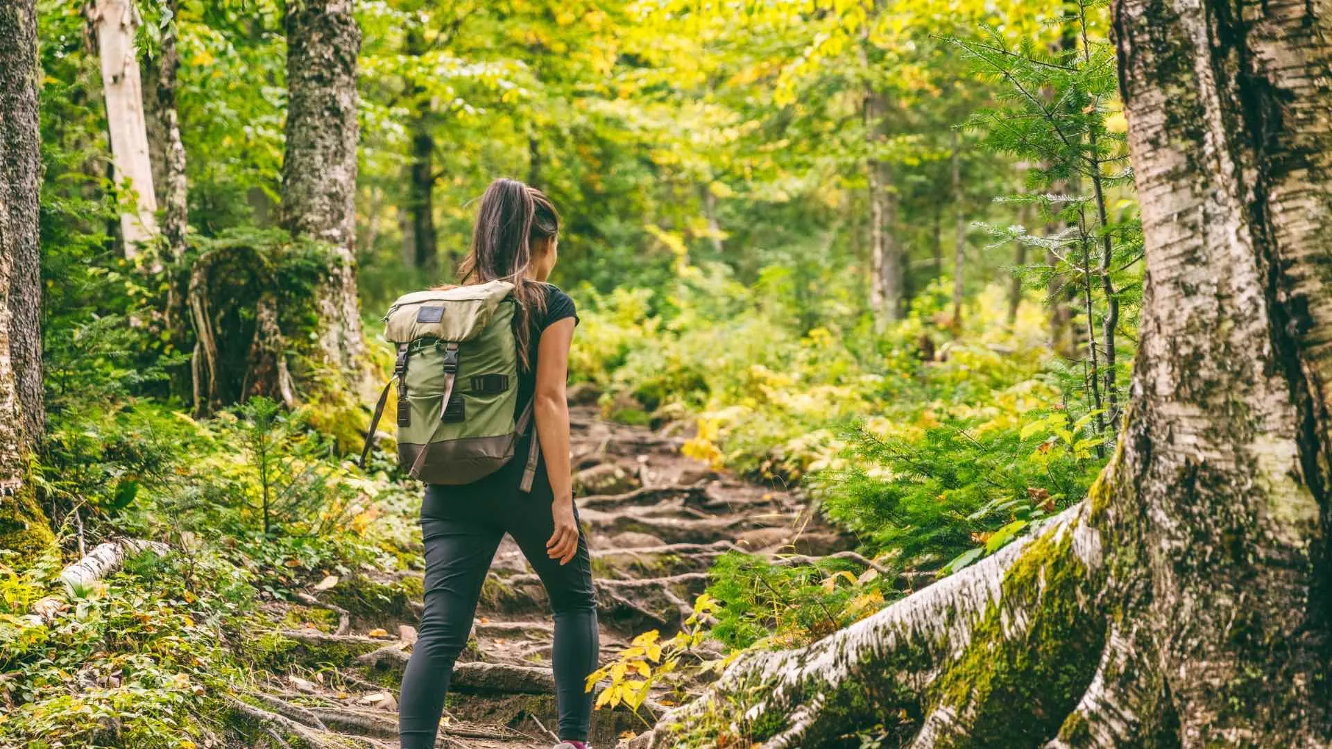 backpacking quotes Girl hiking in woods