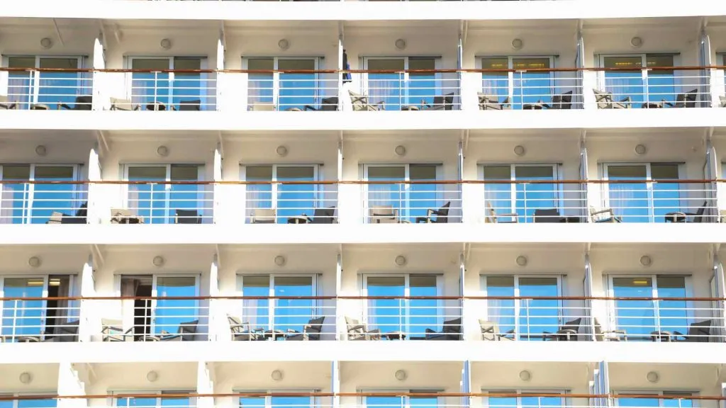 balconies on side of ship