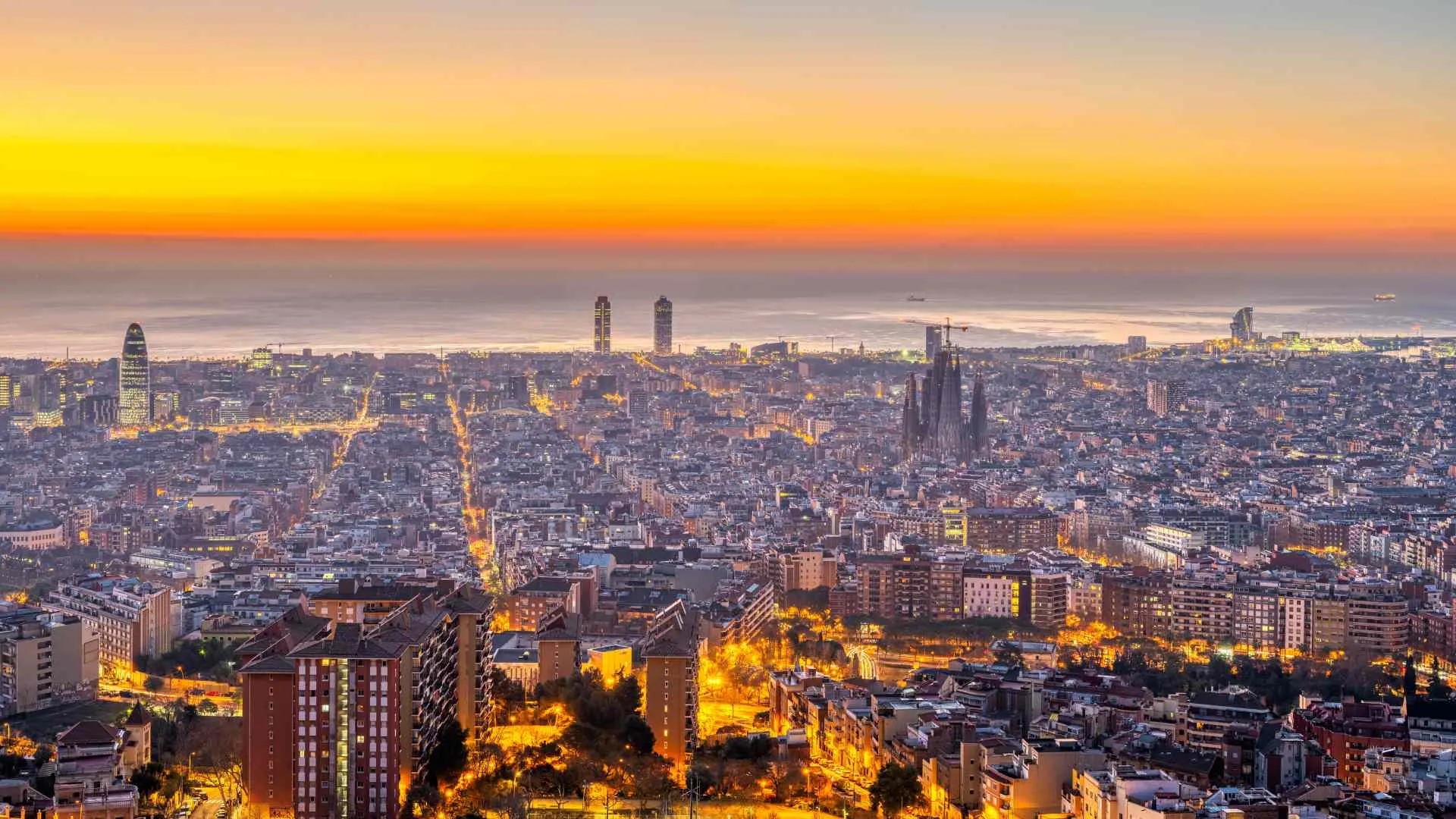 Barcelona sunset Barcelona sunset