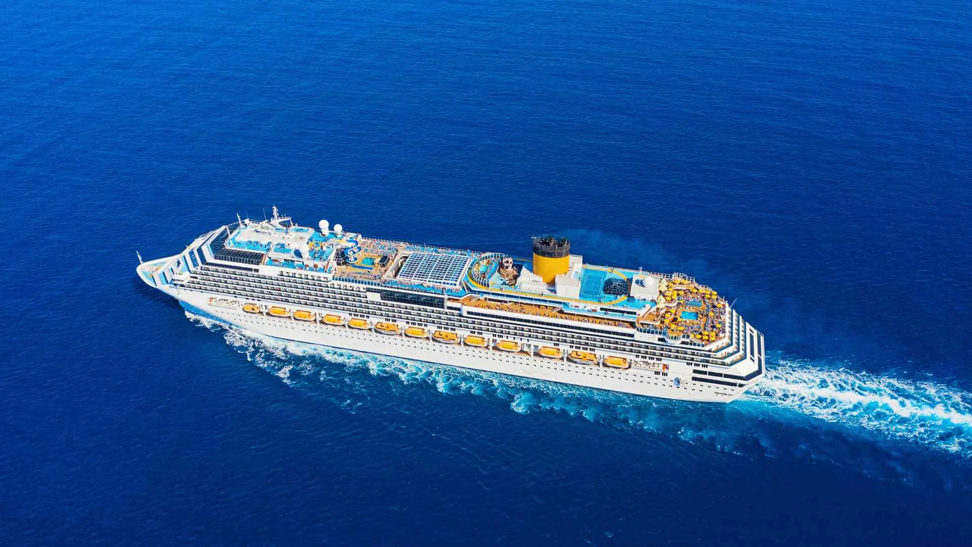 cruise ship on ocean cruise ship on ocean