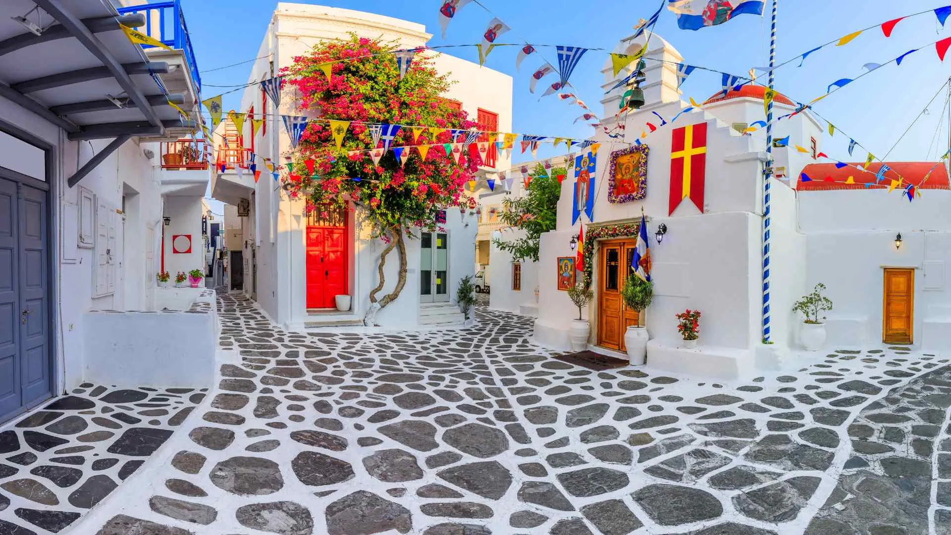 Mykonos colorful streets Mykonos colorful streets