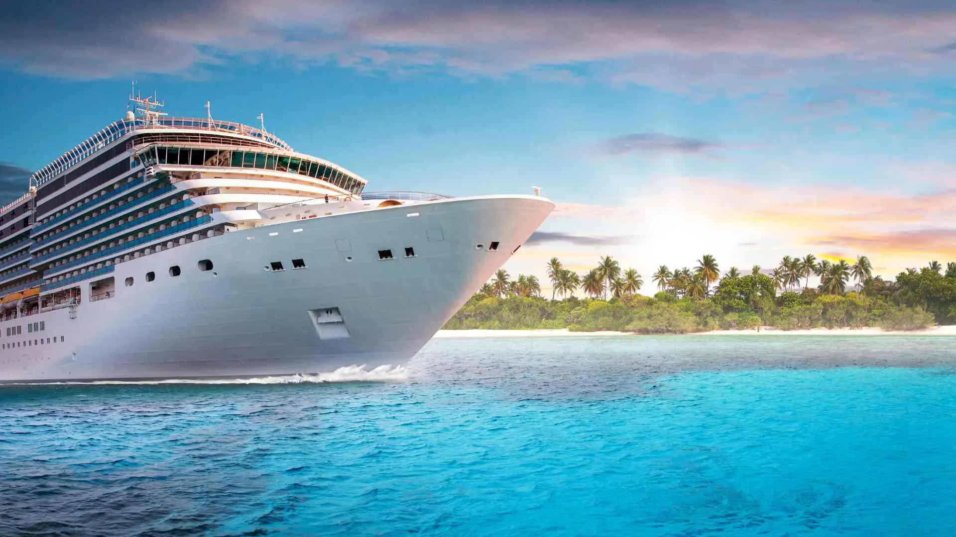 cruise ship in the caribbean during Christmas cruise ship in the caribbean during Christmas