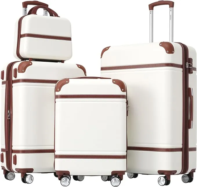 white and brown luggage white and brown luggage