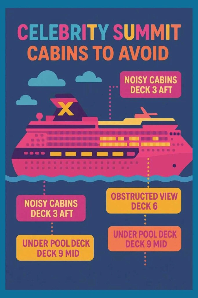 Celebrity Summit cabins to avoid pin