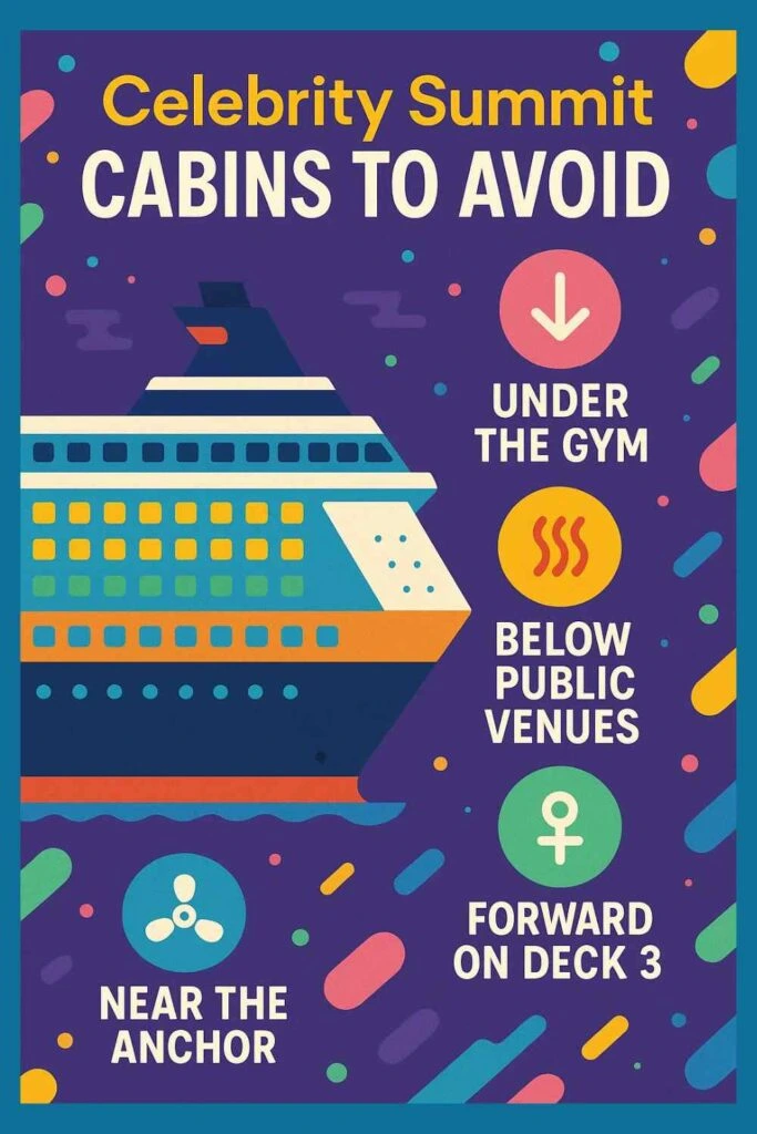 Celebrity Summit cabins to avoid pin